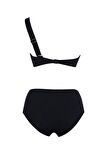 Yüksek Bel Tek Omuz Aksesuarlı Bikini Takım SLR 302
