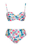 Dönmeli Yüksek Bel Bikini Takım 