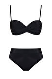 Dönmeli Yüksek Bel Bikini Takım 