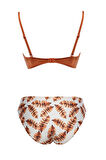 Yuvarlak Yaka Desenli Bikini Takım 