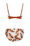 Straplez Desenli Bikini Takım 
