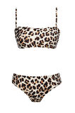 Straplez Desenli Bikini Takım 