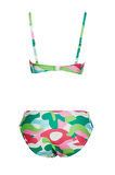 Straplez Desenli Bikini Takım 
