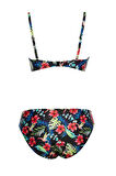 Straplez Desenli Bikini Takım 