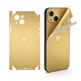 İphone 14 pro için 360 full arka kaplama koruma sticker kılıfsız kullanım için GOLD