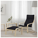 Sallanan koltuk, knisa siyah-huş, yüksek arkalıklı