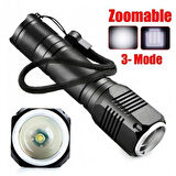 F.B.I F-82 T6 Led Zoomlu 2000 LM Yüksek Işık Şarjlı El Feneri