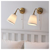 Duvar lambası, beyaz-pirinç rengi, 38 cm