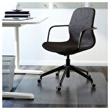 Çalışma sandalyesi, gunnared koyu gri-siyah, kolçaklı