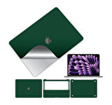 Macbook pro 13 inç 2020 m1 işlemci için 360 full kaplama koruma sticker çizilmez film kaplama YEŞİL