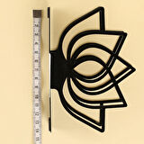 Loren Home Lotus Siyah Metal Peçetelik