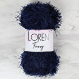 Loren Furry Lacivert El Örgü İpi - RF005 - 34044