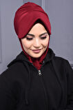 Spor Şapka Scarf Bordo - Bordo