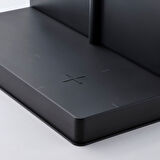 Kablosuz şarjlı hoparlör rafı, siyah