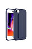 Apple iPhone 8 ile Uyumlu Kılıf Mıknatıslı V Standlı Telefon Kılıfı Kapak