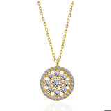 ​Gümüş Gold Çiçek Kadın Kolye