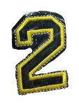 Aplike Ütü İle Yapışan 2 Rakamı Arma 2x4 cm