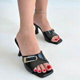 Sief Siyah Rugan Topuklu Terlik