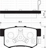ARKA FREN BALATA HONDA CR-5 2.0L K20A4 RD8 KASA 2002-2006 43022S9AE00 43022S9AE01 43022S9AE52