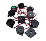 10 Adet KPI-G2210L DC 3-30V Devreli 22mm Kulaklı Piezo Buzzer Siyah 15mA 88dB