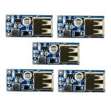 DC 5V 600 mA USB Çıkışlı Voltaj Yükseltici Regülatör Kartı-Step Up - 5 Adet