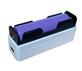 Mini Powerbank Tek Hücreli 18650 Li-Ion 3.7V Pil Type-C ile Şarj ve Mini USB Led Lamba