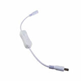 Anahtarlı DC Adaptör Güç Bağlantı Uzatma Kablosu 20cm Beyaz