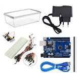 Robotik Kodlama Arduino Temel Seviye Elektronik Başlangıç Seti - Kutulu MB-102 Breadboard Güç Kartı ve Adaptörlü