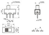 3 Pin SPDT On Off Kulaksız Sürgülü Anahtar 180° SS12F17G5 - 1000 Adet