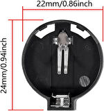 CR2032 CR2025 CR2016 Pcb Yatay Tip 3V Pil Soketi Para Düğme Bios Pil Tutucu Yuva - 300 Adet