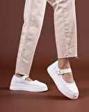 Lunni Beyaz Keten Spor Ayakkabı