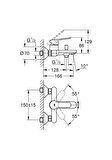 Grohe 23605000 Bauedge Banyo Bataryası