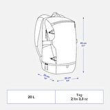 Isı Yalıtımlı Outdoor Sırt Çantası - 20 L - Gri - NH Arpenaz 500