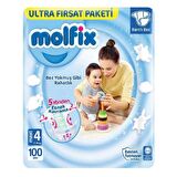 Molfix 4 Numara Maxi 2x100'lü Bel Bantlı Bez