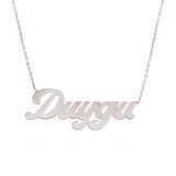 Gümüş Kişiye Özel İsimli Kadın Kolye