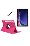 Samsung Galaxy Tab S9 SM-X710 Kılıf Birebir Uyumlu Dönebilen Kılıf + Ekran Koruyucu + Kalem