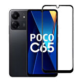 Xiaomi Poco C65 ile Uyumlu Şeffaf Ekranı Tam Kaplayan 5d Cam Kırılmaz Cam Ekran Koruyucu
