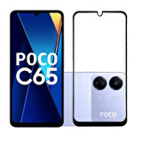 Xiaomi Poco C65 ile Uyumlu Şeffaf Ekranı Tam Kaplayan 5d Cam Kırılmaz Cam Ekran Koruyucu