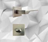 Stilo Inox 5 ADET ODA 2 ADET WC Kare Rozetli Kapı Kolu SET
