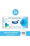 Deep Fresh Alkollü Antiviral Islak Mendil 3 x 56 Yaprak