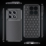 Xiaomi Mi 14T Uyumlu Kılıf Karbon Tasarım Kamera Korumalı Silikon Telefon Kılıfı Kapak