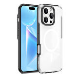 Apple iPhone 16 Pro Max ile Uyumlu N52SH Mıknatıslı Güçlü MagSafe Şarj Özellikli Telefon Kılıfı Kapak