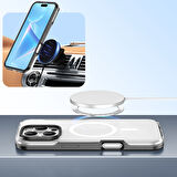 Apple iPhone 16 Pro Max ile Uyumlu N52SH Mıknatıslı Güçlü MagSafe Şarj Özellikli Telefon Kılıfı Kapak