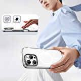 Apple iPhone 16 Pro Max ile Uyumlu N52SH Mıknatıslı Güçlü MagSafe Şarj Özellikli Telefon Kılıfı Kapak