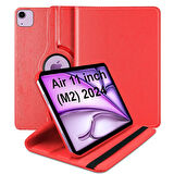 iPad Air 11 2024 (A2902-A2903) M2 Uyumlu Dönebilen Pu Deri Standlı Tablet Kılıfı