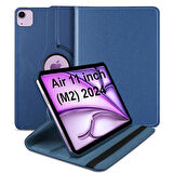 iPad Air 11 2024 (A2902-A2903) M2 Uyumlu Dönebilen Pu Deri Standlı Tablet Kılıfı