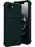 Apple iPhone 17E Uyumlu Arka Kamera Korumalı Kart Koyulabilen Silikon Kartlıklı Kılıf Kapak
