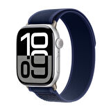 Apple Watch Series 10 42mm ile Uyumlu Hasır Örgü İşlemeli Kordon Kayış