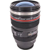 Cam Kapaklı Kamera Lens Objektif Görünümlü Termos Kupa Mug Bardak 15cm*8cm