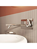 VitrA İstanbul A42231 Ankastre Lavabo Bataryası, Uzun, Sıva Üstü, Krom